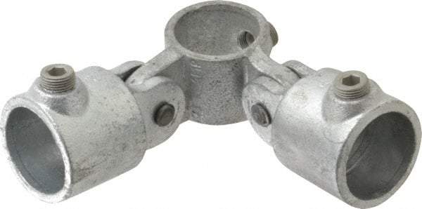 Kee - 1-1/4" Pipe, Malleable Iron Swivel Socket Pipe Rail Fitting - Galvanized Finish - Industrial Tool & Supply