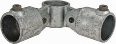 Kee - 1-1/2" Pipe, Malleable Iron Swivel Socket Pipe Rail Fitting - Galvanized Finish - Industrial Tool & Supply