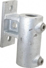 Kee - 1-1/4" Pipe, Malleable Iron Rail Base Pipe Rail Fitting - Galvanized Finish - Industrial Tool & Supply