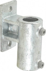 Kee - 1-1/2" Pipe, Malleable Iron Rail Base Pipe Rail Fitting - Galvanized Finish - Industrial Tool & Supply