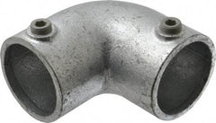 Kee - 2" Pipe, 90° Elbow, Malleable Iron Elbow Pipe Rail Fitting - Galvanized Finish - Industrial Tool & Supply