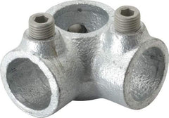 Kee - 3/4" Pipe, Side Outlet Tee, Malleable Iron Tee Pipe Rail Fitting - Galvanized Finish - Industrial Tool & Supply