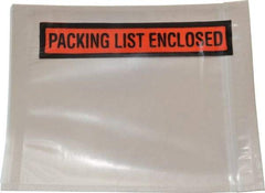 Nifty Products - 1,000 Piece, 5-1/2" Long x 4-1/2" Wide, Envelope - Packing List Enclosed, Clear - Industrial Tool & Supply