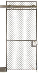 Folding Guard - 5' Wide x 8' High, Sliding Door for Temporary Structures - Woven Wire - Industrial Tool & Supply