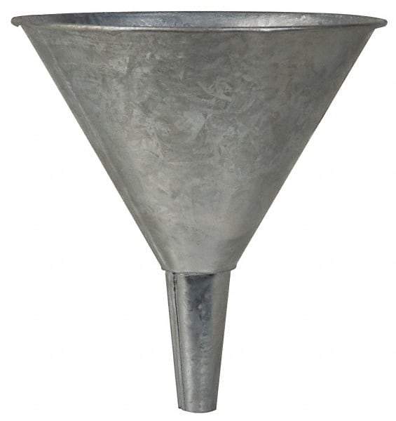 Value Collection - 1 Qt Capacity Steel Funnel - 5-1/2" Mouth OD, Straight Spout - Industrial Tool & Supply