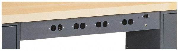 Edsal - Workbench & Workstation Power Center - Use with Edsal 72" Long Modular Workstations - Industrial Tool & Supply