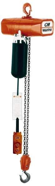 CM - 2 Ton Capacity, 8 FPM Lift Speed, Electric Chain Hoist - 10' Max Lift, 2 Chains - Industrial Tool & Supply