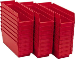 Akro-Mils - 11-5/8" Deep, Red Hopper Shelf Bin - 4" High x 4-1/8" Wide x 11-5/8" Long - Industrial Tool & Supply