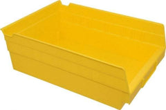 Akro-Mils - 11-5/8" Deep, Yellow Hopper Shelf Bin - 4" High x 8-3/8" Wide x 11-5/8" Long - Industrial Tool & Supply