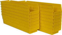 Akro-Mils - 17-7/8" Deep, Yellow Hopper Shelf Bin - 4" High x 4-1/8" Wide x 17-7/8" Long - Industrial Tool & Supply