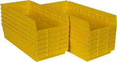 Akro-Mils - 17-7/8" Deep, Yellow Hopper Shelf Bin - 4" High x 8-3/8" Wide x 17-7/8" Long - Industrial Tool & Supply