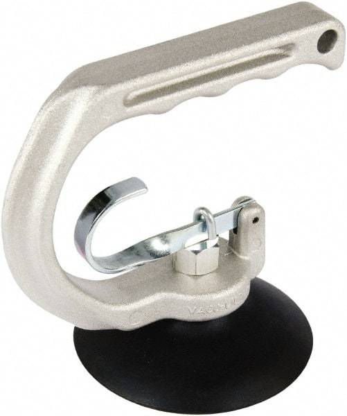 Made in USA - 25 Lb. Capacity Heavy Duty Double Cup Sheet Metal Lifter with Release Trigger - 4 Inch Cup Diameter - Industrial Tool & Supply