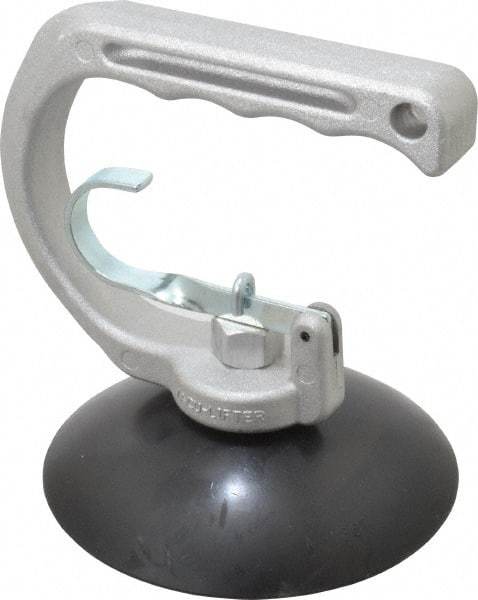 Made in USA - 35 Lb. Capacity Heavy Duty Double Cup Sheet Metal Lifter with Release Trigger - 5 Inch Cup Diameter - Industrial Tool & Supply