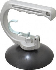 Made in USA - 35 Lb. Capacity Heavy Duty Double Cup Sheet Metal Lifter with Release Trigger - 5 Inch Cup Diameter - Industrial Tool & Supply