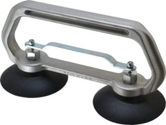 Made in USA - 50 Lb. Capacity Heavy Duty Double Cup Sheet Metal Lifter with Release Trigger - 10 Inch Handle Length and 4 Inch Cup Diameter - Industrial Tool & Supply