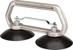 Made in USA - 75 Lb. Capacity Heavy Duty Double Cup Sheet Metal Lifter with Release Trigger - 10 Inch Handle Length and 5 Inch Cup Diameter - Industrial Tool & Supply