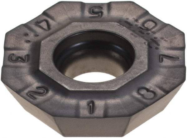 Iscar - OFCR07T3 Grade IC928 Carbide Milling Insert - TiAlN Finish, 0.1791" Thick, 0.7008" Inscribed Circle, 0.6mm Corner Radius - Industrial Tool & Supply