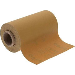 Made in USA - 320 Grit, Aluminum Oxide Adhesive Backed Sanding Sheets - Paper, 4-1/2" x 10 Yds., C Weighted Backing - Industrial Tool & Supply