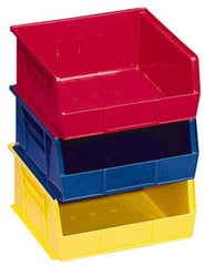 Akro-Mils - 60 Lb. Load Capacity, 10-7/8" Deep, Red Polymer Hopper Stacking Bin - 5" High x 16-1/2" Wide x 10-7/8" Long - Industrial Tool & Supply