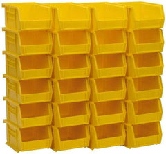 Akro-Mils - 10 Lb. Load Capacity, 5-3/8" Deep, Yellow Polymer Hopper Stacking Bin - 3" High x 4-1/8" Wide x 5-3/8" Long - Industrial Tool & Supply