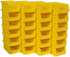 Akro-Mils - 10 Lb. Load Capacity, 7-3/8" Deep, Yellow Polymer Hopper Stacking Bin - 3" High x 4-1/8" Wide x 7-3/8" Long - Industrial Tool & Supply