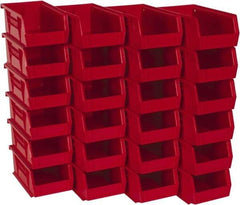 Akro-Mils - 10 Lb. Load Capacity, 7-3/8" Deep, Red Polymer Hopper Stacking Bin - 3" High x 4-1/8" Wide x 7-3/8" Long - Industrial Tool & Supply