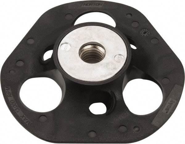 Norton - 4-1/2" Diam Quick-Change Type S Disc Backing Pad - Medium Density, 13,000 RPM, Speed-Lok Compatible - Industrial Tool & Supply