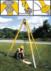 Spanco - 2,000 Lb Load Capacity, Aluminum Tripod Crane - Industrial Tool & Supply