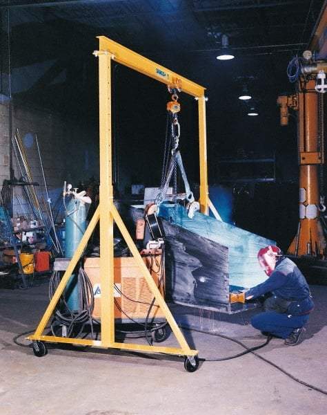 Spanco - 4,000 Lb Load Capacity Steel Gantry Crane - 11-1/2' Span - Industrial Tool & Supply