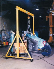 Spanco - 2,000 Lb Load Capacity Steel Gantry Crane - 11-1/2' Span - Industrial Tool & Supply