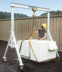 Spanco - 2,000 Lb Load Capacity Aluminum Gantry Crane - 15' Span - Industrial Tool & Supply