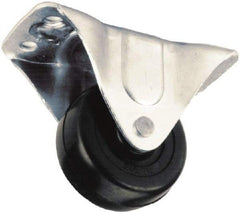 Albion - 3" Diam x 1-1/4" Wide x 3-13/16" OAH Top Plate Mount Rigid Caster - Phenolic, 300 Lb Capacity, Plain Bearing, 2-1/2 x 4-15/16" Plate - Industrial Tool & Supply