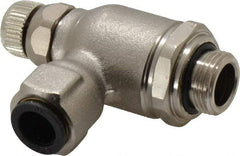 Legris - 10mm Tube OD x 3/8" BSPP Metal Flow Control Regulator - 0 to 145 psi, Buna Nitrile O-Ring & Treated Brass Material - Industrial Tool & Supply