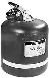 Justrite - 5 Gal Polyethylene Type I Safety Can - 16" High x 12-3/4" Diam, Red - Industrial Tool & Supply