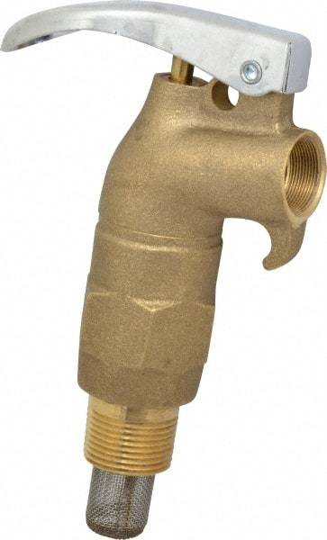 Value Collection - 3/4" NPT Brass Rigid Drum Faucet - External Arrester, Self Closing - Industrial Tool & Supply