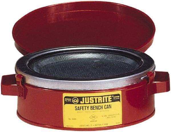 Justrite - Safety Bench Cans & Dip/Wash Tanks Type: Bench Can Capacity (Qt.): 1.00 - Industrial Tool & Supply