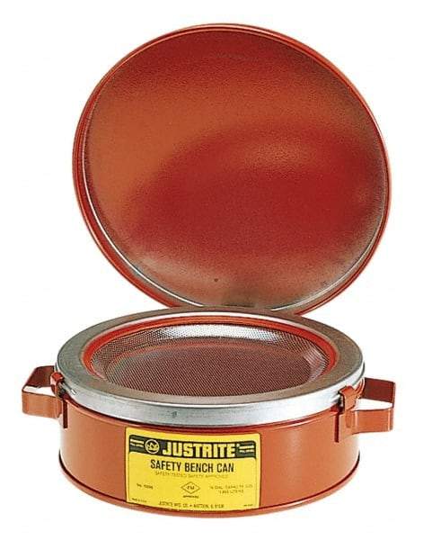 Justrite - Safety Bench Cans & Dip/Wash Tanks Type: Bench Can Capacity (Qt.): 2.00 - Industrial Tool & Supply