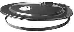 Justrite - 55 Gal, Steel Drum Cover - Hinged Self-Closing Drum Cover - Industrial Tool & Supply