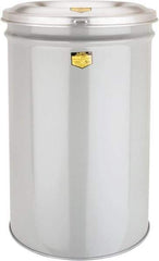 Justrite - 30 Gallon Complete Unit Fire Resistant Steel Drum and Aluminum Head - 19-7/8 Inch Outside Diameter, 7 Inch Opening Diameter, 29-3/4 Inch High, FM and UL Standards - Industrial Tool & Supply