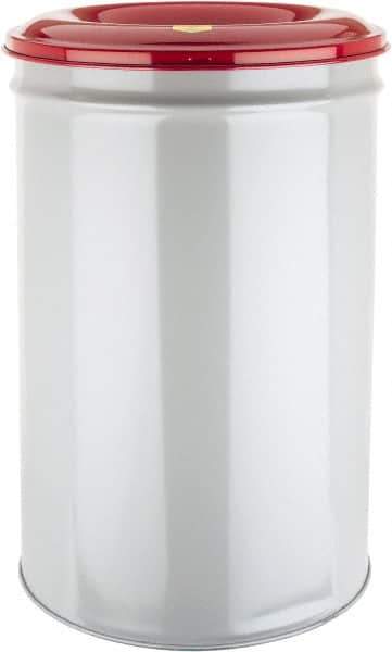 Justrite - 55 Gallon Complete Unit Fire Resistant Steel Drum and Head - 23-3/4 Inch Outside Diameter, 7-7/8 Inch Opening Diameter, 35-1/2 Inch High, FM Standards - Industrial Tool & Supply