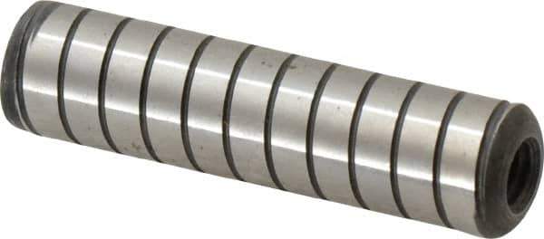 Holo-Krome - 1/2" Diam x 2" Pin Length 4000 Alloy Steel Pull Out Dowel Pin - Black Luster Finish, C 47-58 & C 60 (Surface) Hardness, 1 Beveled & 1 Threaded End - Industrial Tool & Supply
