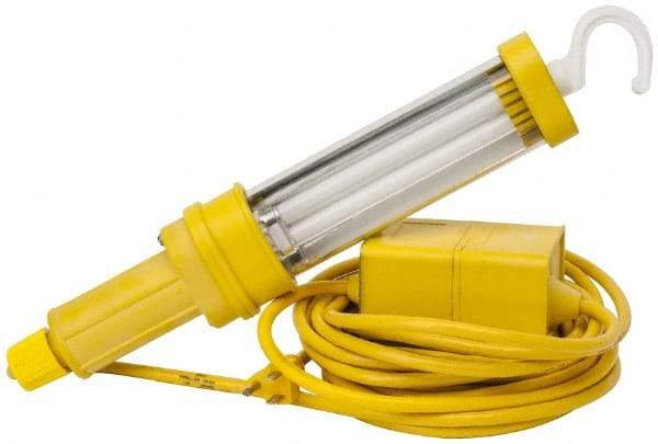 Woodhead Electrical - 120 VAC, 13 Watt, Electric, Fluorescent Portable Handheld Work Light - 25' Cord, 1 Head, 900 Lumens, Nitrile, 342.9mm Long x 38.1mm Wide x 66.04mm High - Industrial Tool & Supply