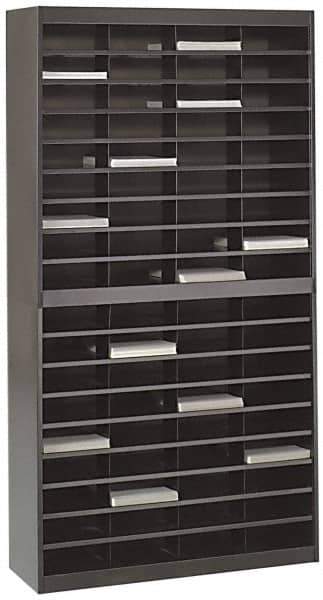 Safco - Deluxe Document Organizer - 72 Compartments, 9" Wide x 3" High x 12-1/4" Deep Compartment - Industrial Tool & Supply