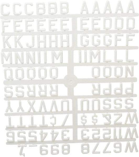 Ghent - Plastic Letter Kits Type: Reusable Letters Display Size: 3/4 (Inch) - Industrial Tool & Supply