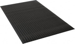 Wearwell - 5' Long x 3' Wide, Dry Environment, Anti-Fatigue Matting - Black, Vinyl with Vinyl Sponge Base, Rounded on 4 Sides - Industrial Tool & Supply