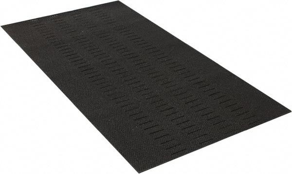 Wearwell - 6' Long x 3' Wide, Dry/Wet Environment, Anti-Fatigue Matting - Black, Vinyl with Vinyl Base, Beveled on 4 Sides - Industrial Tool & Supply