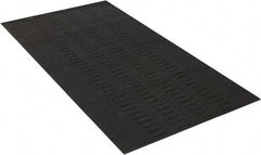 Wearwell - 6' Long x 3' Wide, Dry/Wet Environment, Anti-Fatigue Matting - Black, Vinyl with Vinyl Base, Beveled on 4 Sides - Industrial Tool & Supply