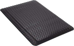 Wearwell - 3' Long x 2' Wide, Dry Environment, Anti-Fatigue Matting - Black, Vinyl with Nitrile Blend Base, Beveled on 4 Sides - Industrial Tool & Supply