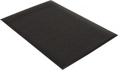 Wearwell - 3' Long x 2' Wide, Dry Environment, Anti-Fatigue Matting - Black, Vinyl with Vinyl Sponge Base, Rounded on 4 Sides - Industrial Tool & Supply