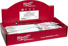 Milwaukee Tool - 9" Long x 1" Thick, Bi-Metal Reciprocating Saw Blade - Straight Profile, 18 TPI, Toothed Edge, Universal Shank - Industrial Tool & Supply